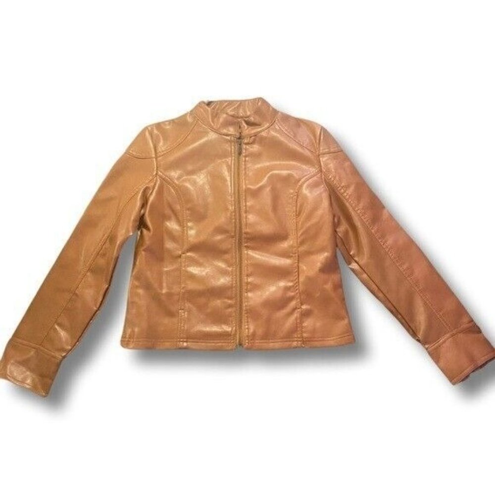 Ega Emporio Collection Faux Leather Jacket Size Medium